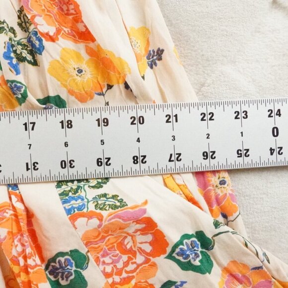 Storia Romper Womens Small Floral Multi Color V-Neck Short Sleeve - Picture 7 of 11